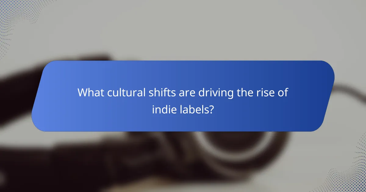 What cultural shifts are driving the rise of indie labels?